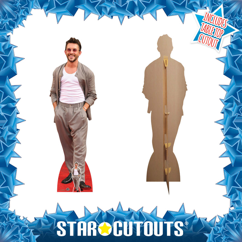 Jonathan Bailey Smiling Cardboard Cutout Height 181cm, close-up detail