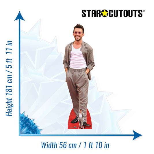 Jonathan Bailey Smiling Cardboard Cutout Height 181cm, alternate view
