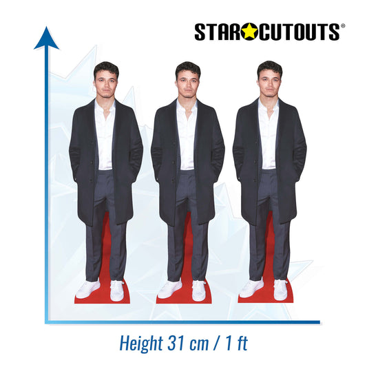 Lando Norris Suit Shelf Top Cardboard Cutout Pack Height 31cm, alternate view