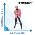 Rod Stewart Height 179cm Lifesize Cardboard Cutout, side angle