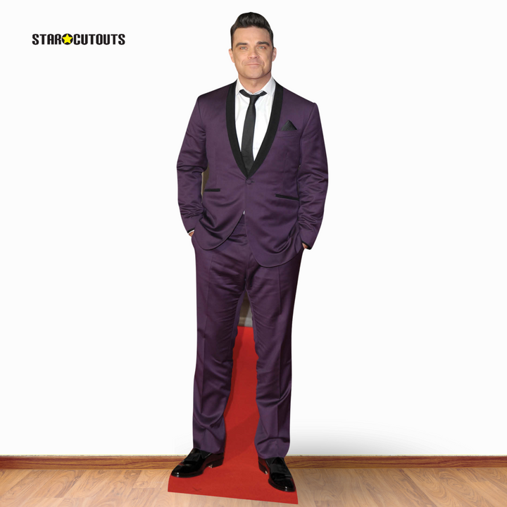 CS589 Robbie Williams - Purple Suit Height 185cm Lifesize Cardboard Cutout