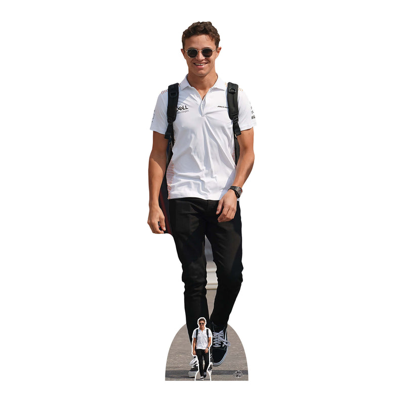 Lando Norris Motor Racing Casual Height 171cm Lifesize Cardboard Cut Out With Mini collectible from Star Cutouts