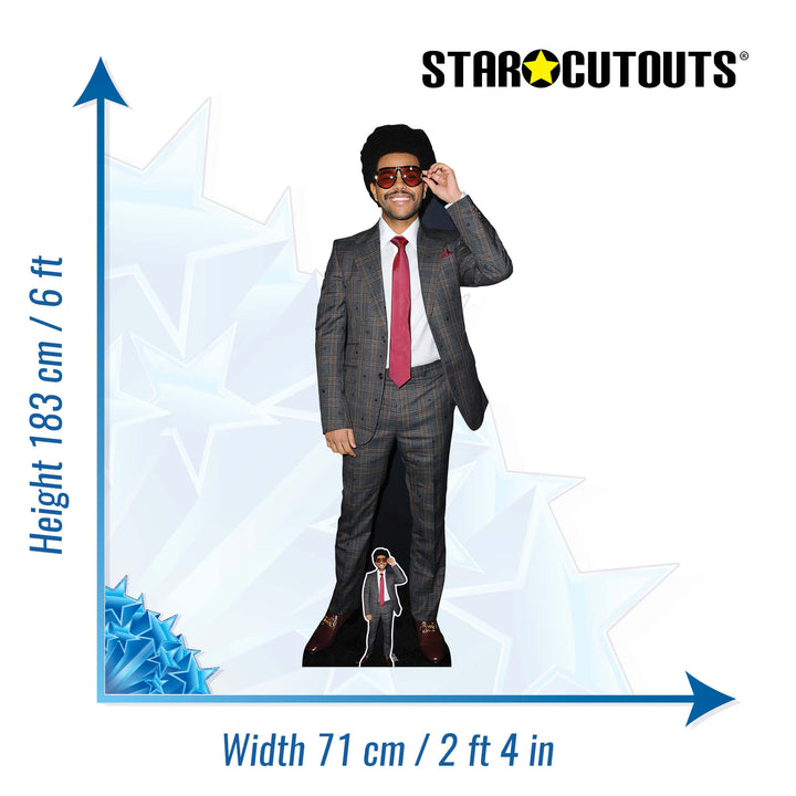The Weeknd Height 183cm Lifesize Cardboard Cut Out With Mini