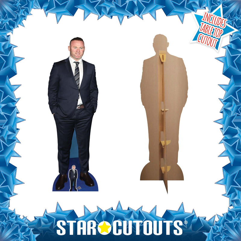 Wayne Rooney Height 177cm Lifesize Cardboard Cut Out With Mini, side angle