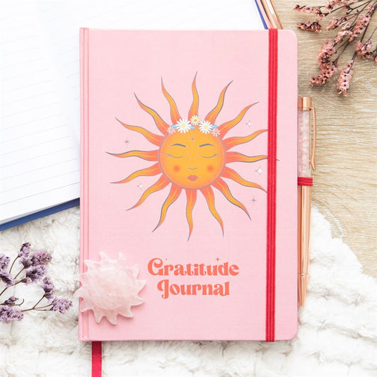 The Sun Gratitude Journal with Rose Quartz Pen, alternate view