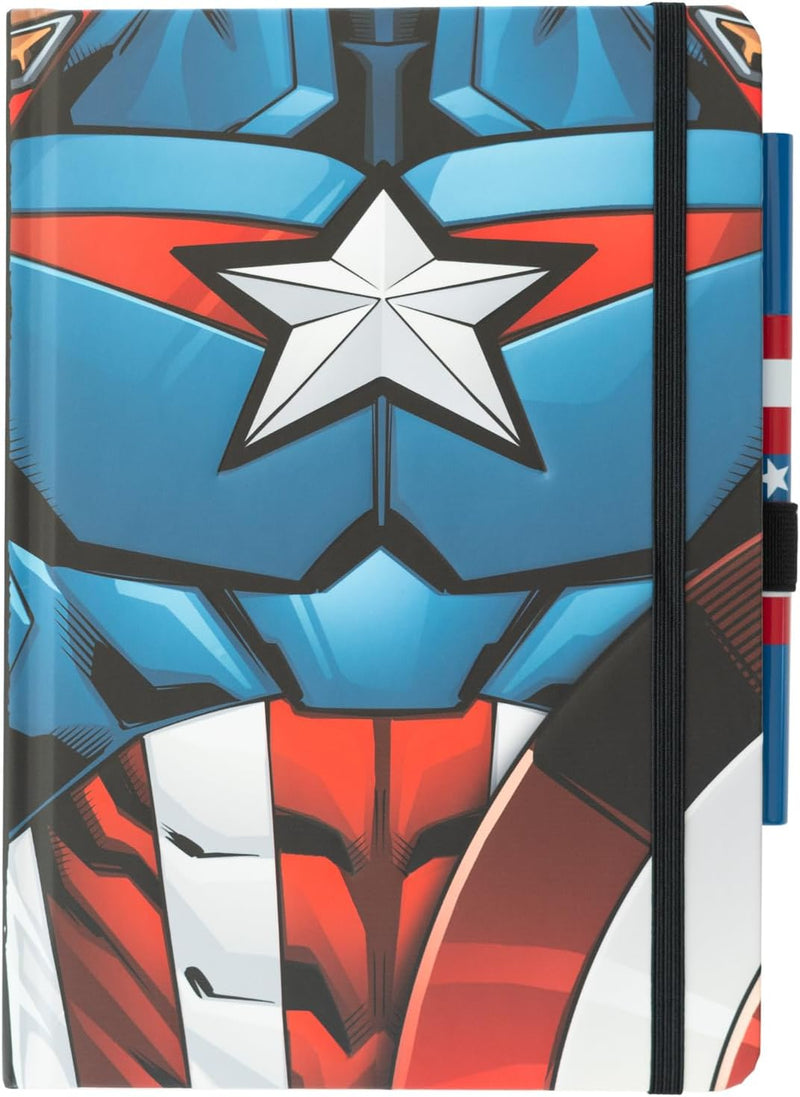 Notebook Hard Cover A5 Journal Marvel Captain America