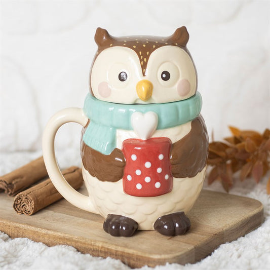 Oliver Owl Lidded Mug, alternate view
