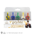 Harry Potter Hogwarts Houses Birthday Candles 10-Pack, close-up detail