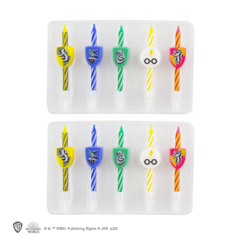 Harry Potter Hogwarts Houses Birthday Candles 10-Pack, rear view