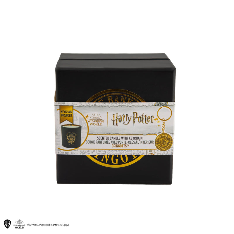 Harry Potter Gringotts Scented Candle with Hidden Keychain, size reference