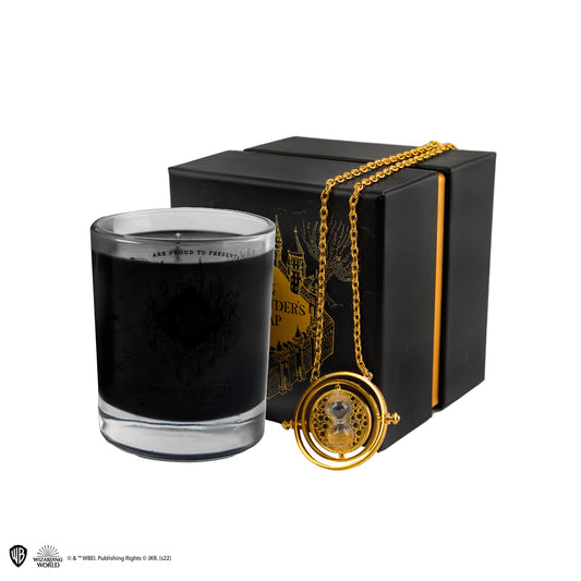 Harry Potter Marauder's Map Scented Candle with Necklace