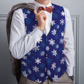 Cartoon Santa Blue - Novelty Costume Fancy Dress Waistcoat ( 4 sizes available ), alternate view
