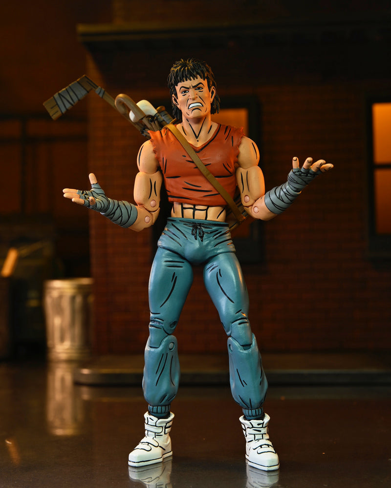 Teenage Mutant Ninja Turtles Mirage Comics Casey Jones in Red Shirt 7" Scale Action Figure side angle