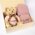 CASHMERE AND TEDDY GIFT SET - ROSEWOOD collectible from The Baby Gifting Company