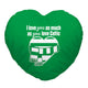 Love You as much as You Love Celtic - Heart Shaped Cushion