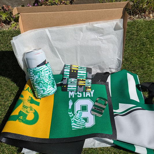 Celtic Football Mystery Gift Box | Retro Man Cave Set collectible from https://britishmade.gifts/
