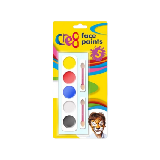 Kids Face Paints Kit - 5 Colours collectible from PoundFun