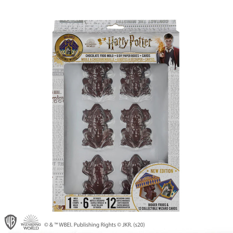 Harry Potter Chocolate Frog Mould with Wizard Cards and DIY Boxes, size reference