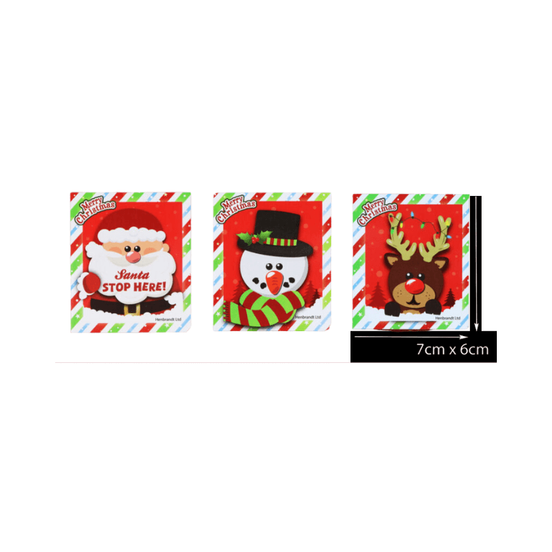 Christmas Mini Notepad, side angle