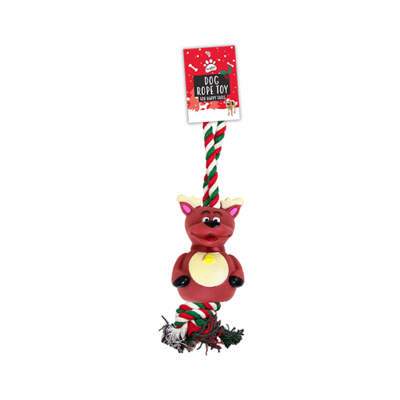 Christmas Reindeer Rope Dog Toy collectible from PoundFun