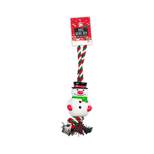 Christmas Snowman Rope Dog Toy collectible from PoundFun