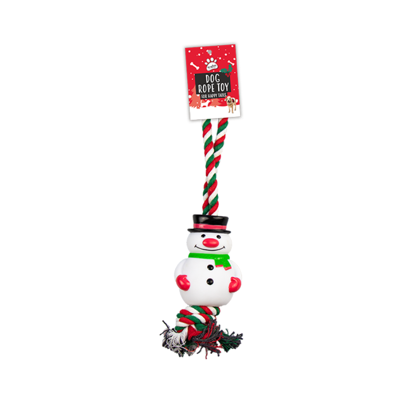 Christmas Snowman Rope Dog Toy collectible from PoundFun