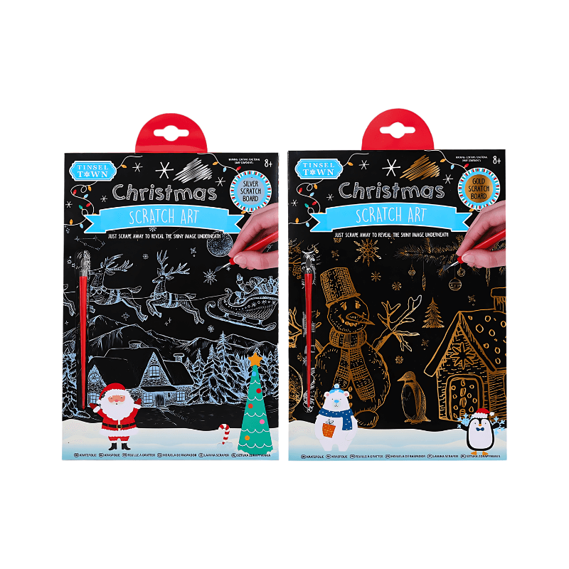 Christmas Scratch Art Set, side angle