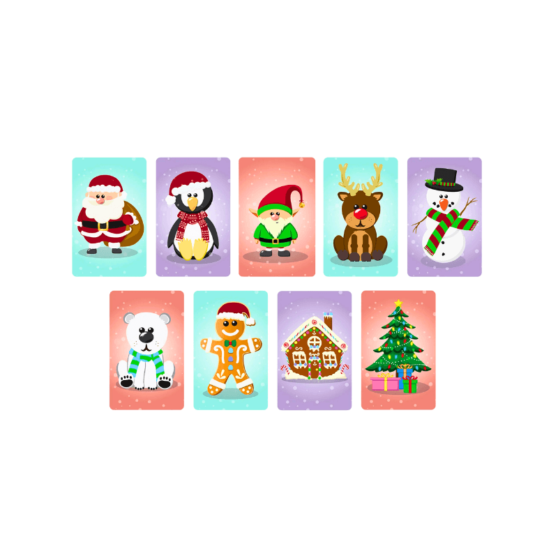 Christmas Snap Cards, alternate view