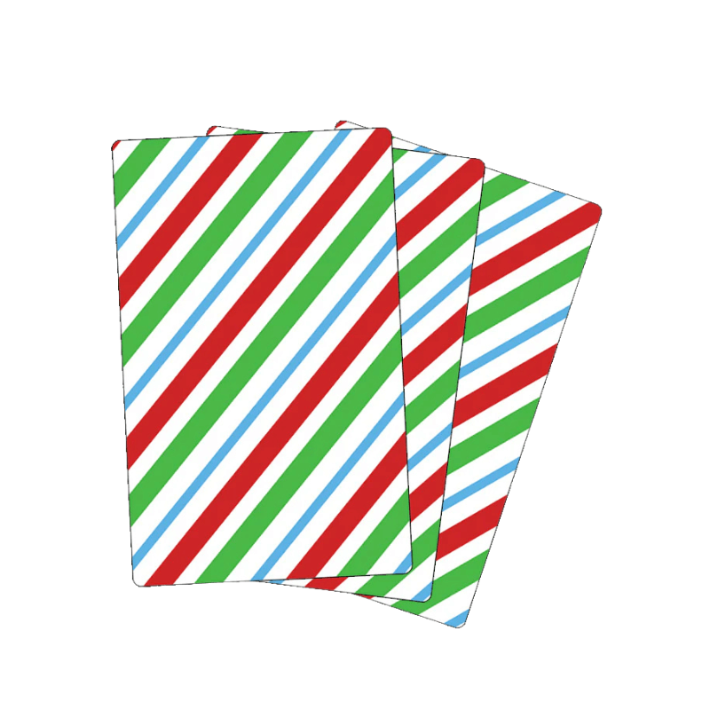 Christmas Snap Cards, side angle