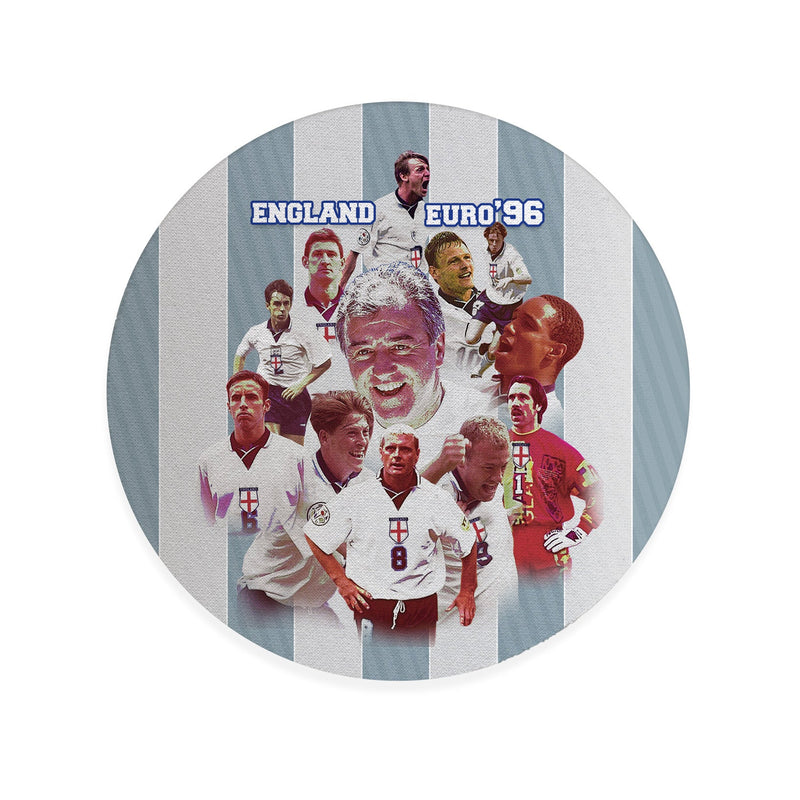 Football Art England Euro 96 Drinks Coaster - Square Or Circle, close-up detail