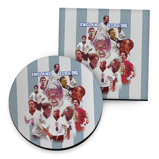 Football Art England Euro 96 Drinks Coaster - Square Or Circle collectible from https://britishmade.gifts/