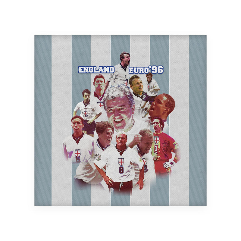 Football Art England Euro 96 Drinks Coaster - Square Or Circle, side angle