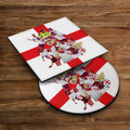 Football Art England Italia 90- Drinks Coaster - Square Or Circle, alternate view