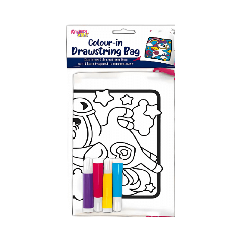 Colour Your Own Drawstring Bag - Unicorn collectible from PoundFun