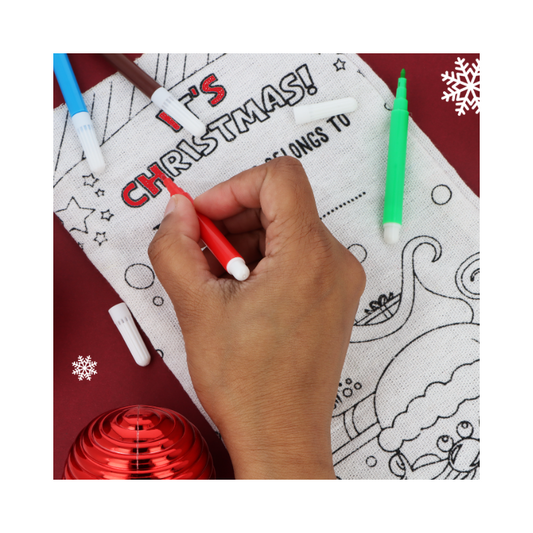 Colour Your Own Christmas Stocking With 4 Felt Tip Pens, alternate view