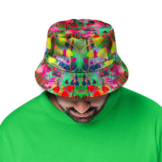 Penny Banger - Inverted Colours Mushrooms - Bucket Hat collectible from https://britishmade.gifts/