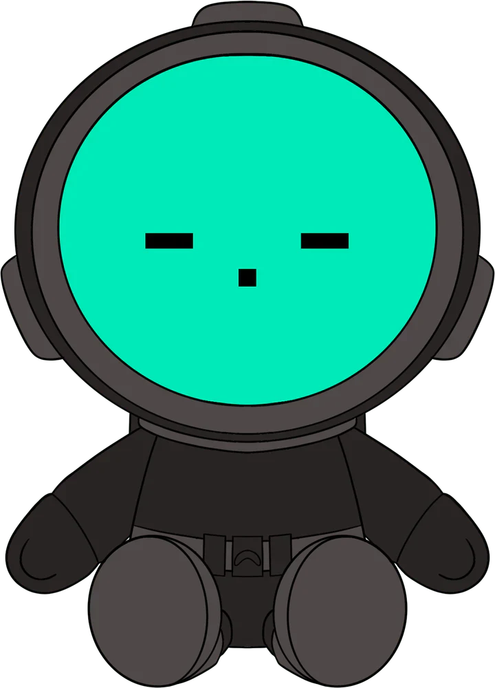 Youtooz Content Warning Teal 9" Plush