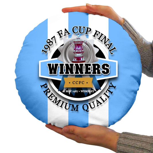 Coventry FA Cup - Football Legends - Circle Cushion 14 collectible from https://britishmade.gifts/