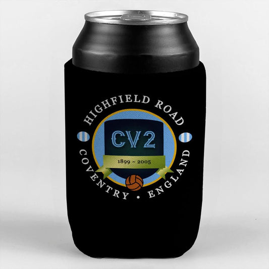 Coventry Highfield - Football Legends - Can Cooler collectible from https://britishmade.gifts/