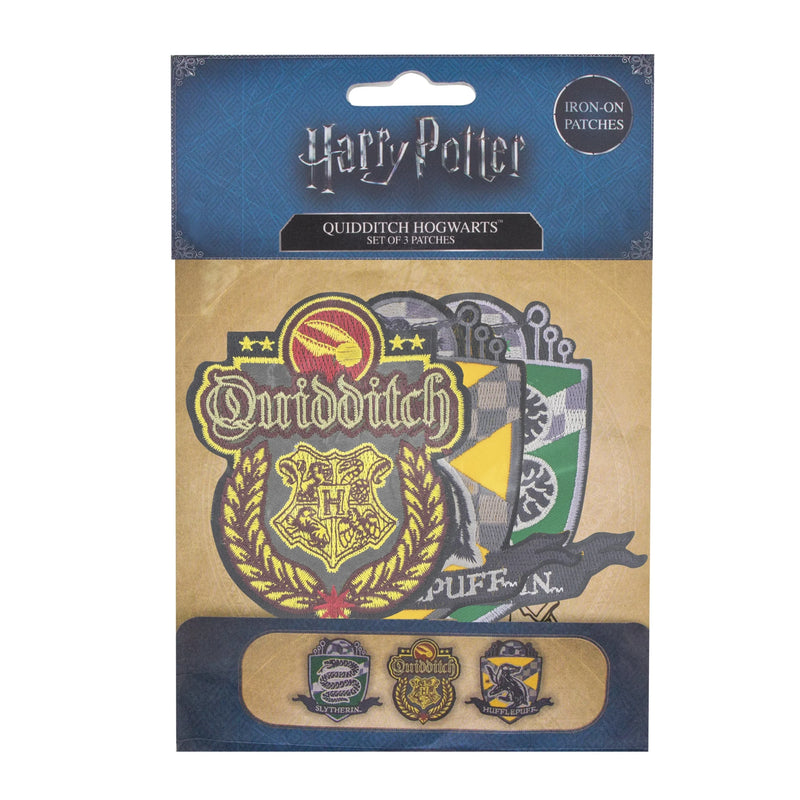 Harry Potter Quidditch Hogwarts Deluxe Patches 3-Pack, in display