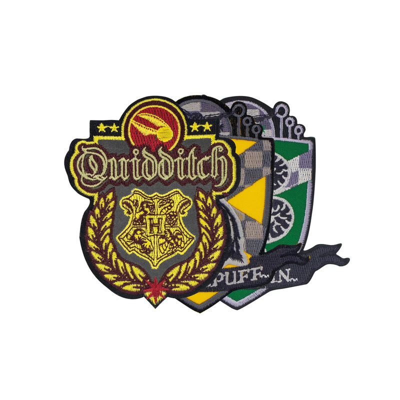 Harry Potter Quidditch Hogwarts Deluxe Patches 3-Pack, packaging shot