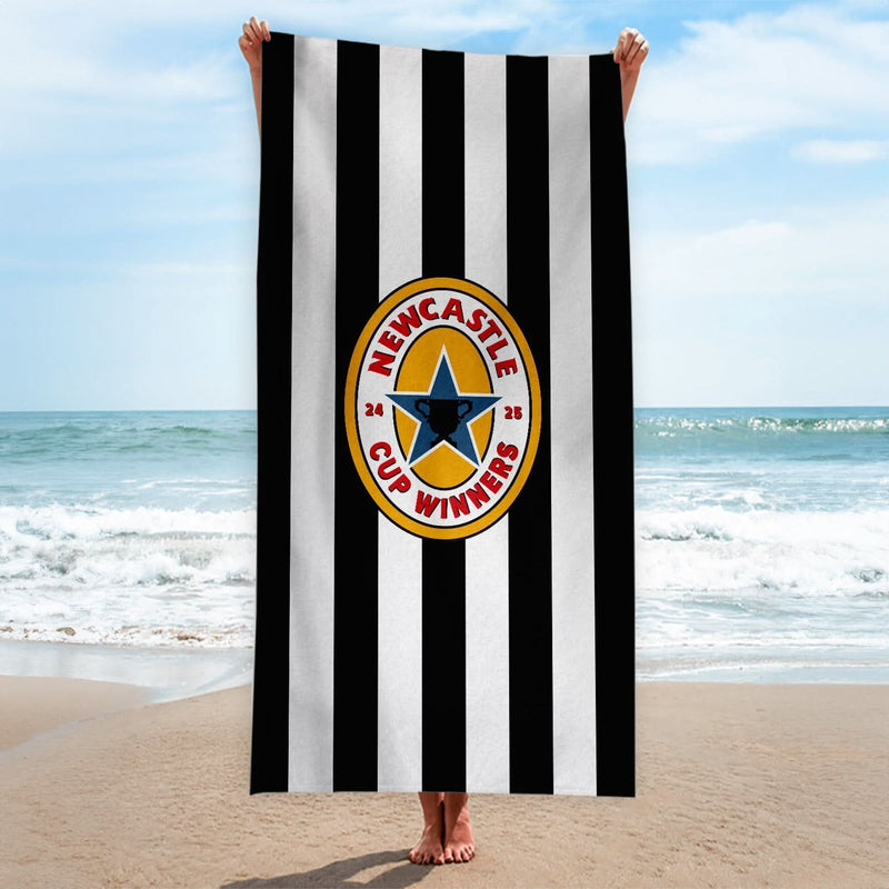 Newcastle - Cup Winners - Beach Towel - 150cm x 75cm collectible from https://britishmade.gifts/