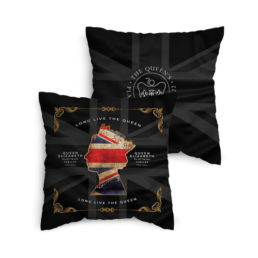 Jubilee - Queen Gold Emboss - 45cm Cushion collectible from https://britishmade.gifts/