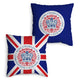 King Charles Coronation - Union Jack - Official Royal Badge - 45cm Square Cushion