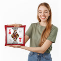 King of Farts - Cushion - Two Sizes, side angle