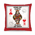 King of Farts - Cushion - Two Sizes collectible from https://britishmade.gifts/