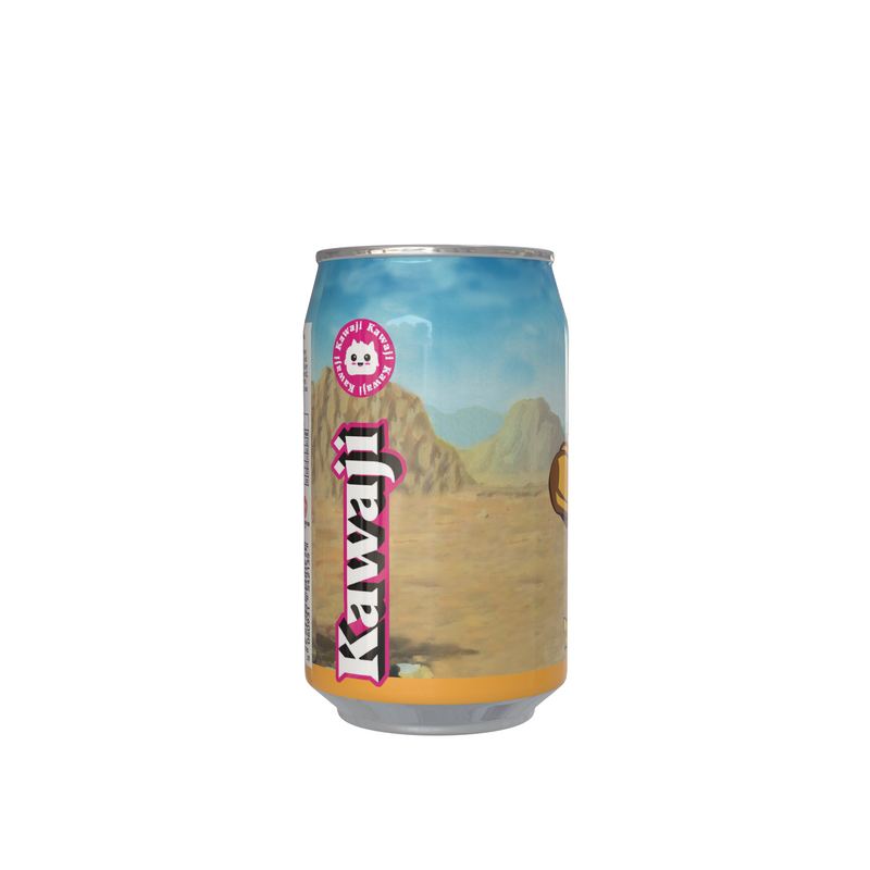 Dragon Ball Z Goku's Orange Blast - Orange Flavour Soda Can 330ml, rear view