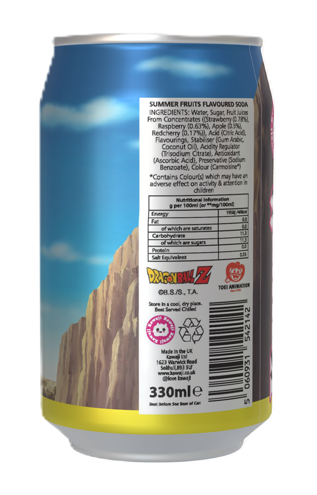Dragon Ball Z Trunks' Time Portal Punch Summer Fruits  Flavour Soda