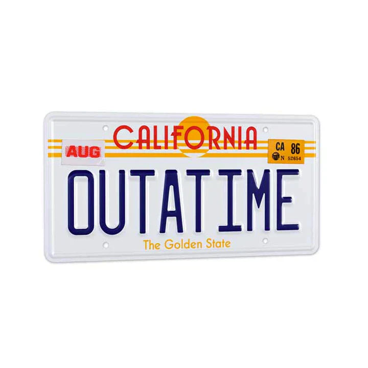 Back To The Future Outatime License Plate, alternate view