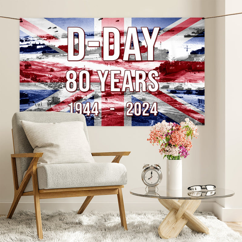 D-Day 80 Years | Banner - 3 Sizes, side angle
